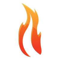 logotipo abstrato ícone de chama de fogo, estilo cartoon vetor