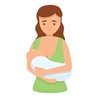 ícone de alimentação da mãe do bebê, estilo cartoon vetor