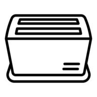ícone de torradeira de cozinha, estilo de estrutura de tópicos vetor