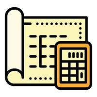 use o ícone da calculadora do arquiteto, estilo de estrutura de tópicos vetor