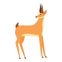 ícone de gazela fauna, estilo cartoon vetor