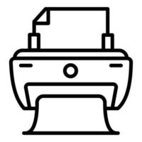ícone de impressora doméstica, estilo de estrutura de tópicos vetor