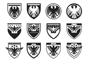 Conjunto de vetores do símbolo Black Seal Black Seal
