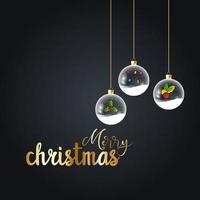 cartão de feliz natal com design criativo e vetor de fundo escuro