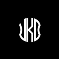 design criativo abstrato do logotipo da carta ukd. design exclusivo do reino unido vetor