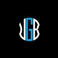 design criativo abstrato do logotipo da letra ugb. design exclusivo ugb vetor