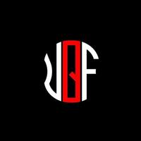design criativo abstrato do logotipo da letra upf. design exclusivo upf vetor