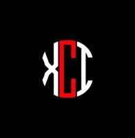 design criativo abstrato do logotipo da carta xci. xci design exclusivo vetor