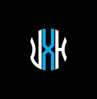 design criativo abstrato do logotipo da carta uxh. uxh design exclusivo vetor