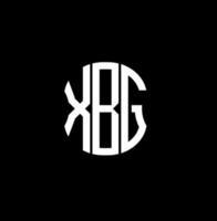 design criativo abstrato do logotipo da carta xbg. xbg design exclusivo vetor