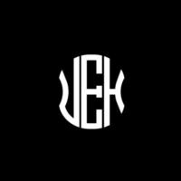 design criativo abstrato do logotipo da letra ueh. design único vetor