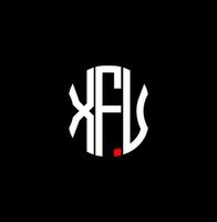 design criativo abstrato do logotipo da carta xfu. xfu design exclusivo vetor