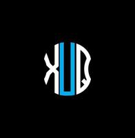 design criativo abstrato do logotipo da letra xuq. xuq design exclusivo vetor