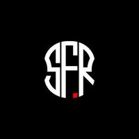 sfr carta logotipo abstrato design criativo. design exclusivo sfr vetor