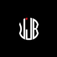 design criativo abstrato do logotipo da carta ujb. design exclusivo ujb vetor