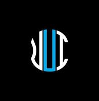 design criativo abstrato do logotipo da letra uui. uui design único vetor