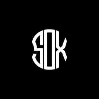 design criativo abstrato do logotipo da carta sdx. design exclusivo sdx vetor