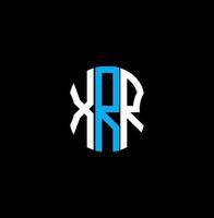 design criativo abstrato do logotipo da carta xrr. xr design exclusivo vetor