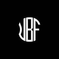 design criativo abstrato do logotipo da carta ubf. design exclusivo uff vetor