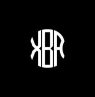 design criativo abstrato do logotipo da carta xba. xba design exclusivo vetor