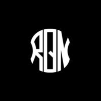 design criativo abstrato do logotipo da carta rqn. rqn design exclusivo vetor
