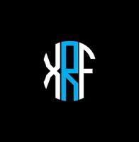 design criativo abstrato do logotipo da carta xrf. design exclusivo xrf vetor