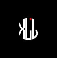 Xll letra logotipo abstrato design criativo. xll design exclusivo vetor