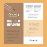 modelo de cartaz de empresa de negócios de café com lugar para fundo de vetor de texto e imagens