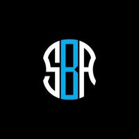 design criativo abstrato do logotipo da carta sba. design exclusivo sba vetor