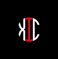 design criativo abstrato do logotipo da carta xic. xic design exclusivo vetor