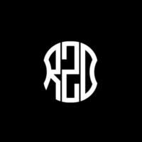 design criativo abstrato do logotipo da carta rzd. design exclusivo rzd vetor