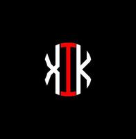 design criativo abstrato do logotipo da carta xik. xik design exclusivo vetor