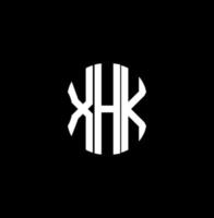 design criativo abstrato do logotipo da carta xhk. xhk design exclusivo vetor