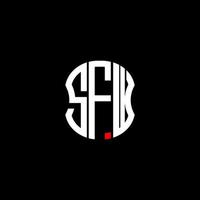 design criativo abstrato do logotipo da carta sfw. design exclusivo sfw vetor