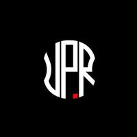 design criativo abstrato do logotipo da letra upr. upr design exclusivo vetor