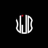design criativo abstrato do logotipo da carta ujd. design exclusivo ujd vetor