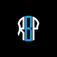 design criativo abstrato do logotipo da carta rbp. rb design exclusivo vetor