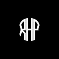 rhp carta logotipo abstrato design criativo. rhp design exclusivo vetor