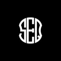 design criativo abstrato do logotipo da letra seq. seq design exclusivo vetor