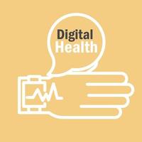 relógio inteligente para conceito digital de saúde vetor