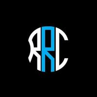 rrc carta logotipo abstrato design criativo. rrc design exclusivo vetor