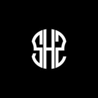 design criativo abstrato do logotipo da letra shz. shz design exclusivo vetor