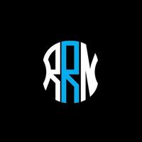 design criativo abstrato do logotipo da carta rrn. rrn design exclusivo vetor
