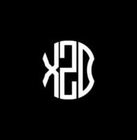 design criativo abstrato do logotipo da letra xzd. design exclusivo xzd vetor