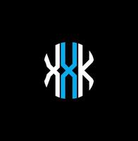 design criativo abstrato do logotipo da carta xxk. xxx design exclusivo vetor