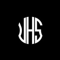 design criativo abstrato do logotipo da carta uhs. uhs design único vetor