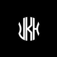 design criativo abstrato do logotipo da carta ukh. ukh design exclusivo vetor