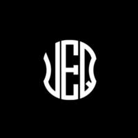 design criativo abstrato do logotipo da letra ueq. design único ueq vetor