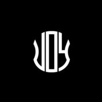 design criativo abstrato do logotipo da carta udy. udy design único vetor
