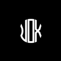 design criativo abstrato do logotipo da carta udx. design exclusivo udx vetor